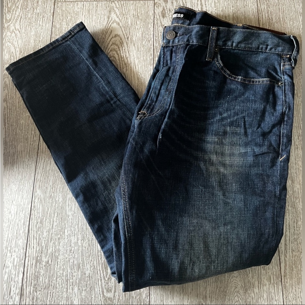 Mens Express Slim Stretch + Blue Jeans size 40x32